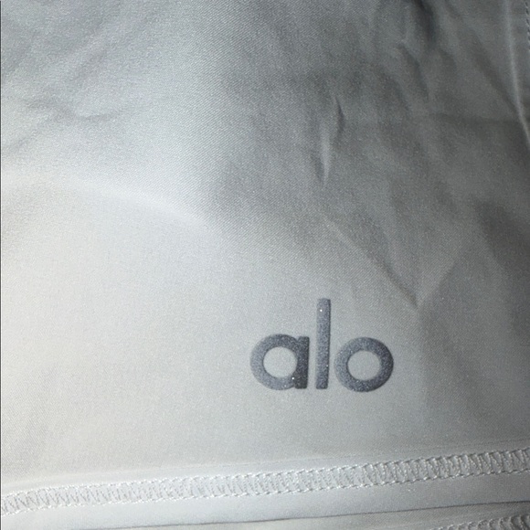 ALO Yoga White Mini Skirt with Black Waistband - Picture 2 of 6